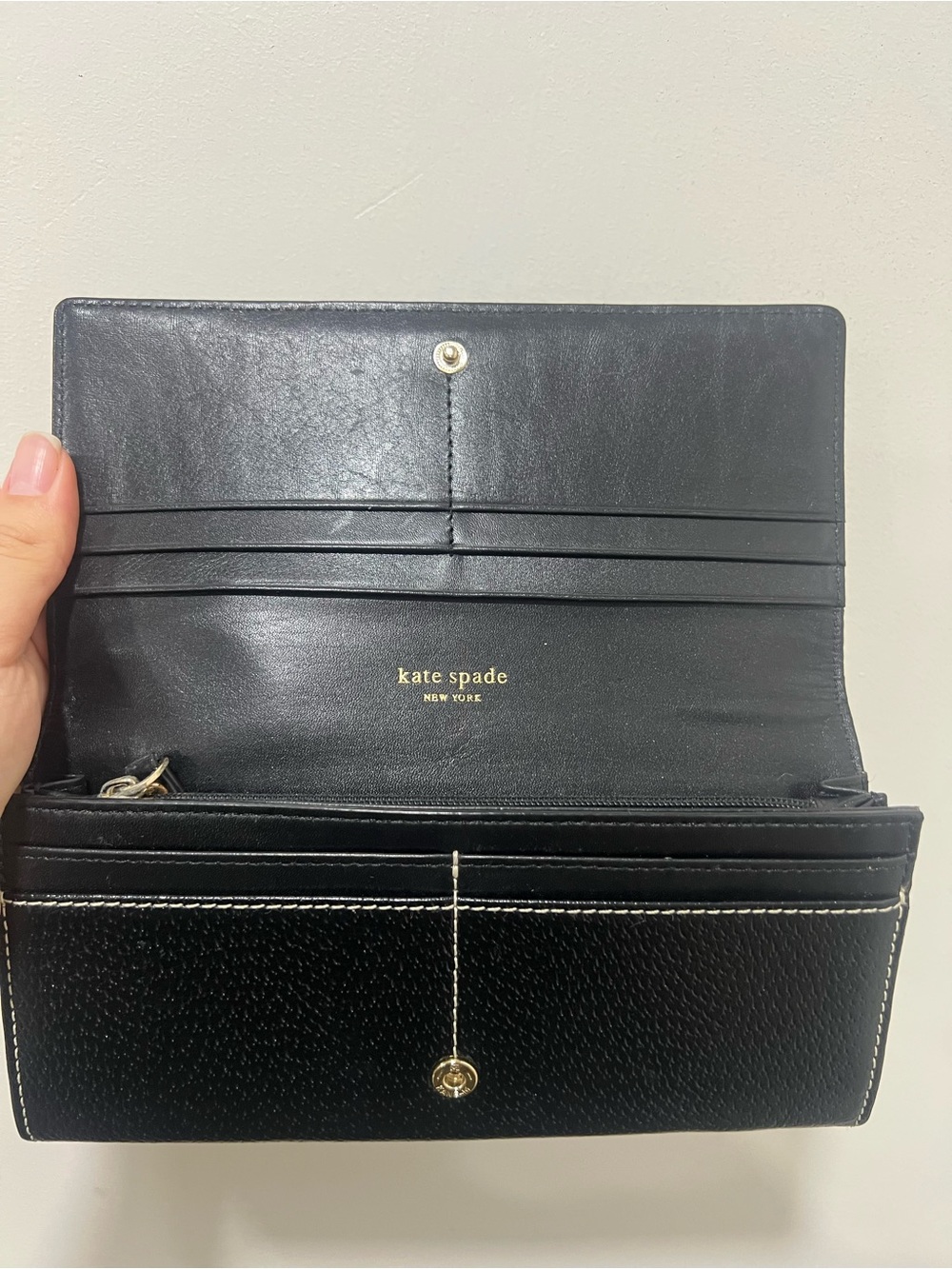Kate Spade Black Pebbled Leather Shoulder Bag with Matching Wallet - Picture 4 of 6